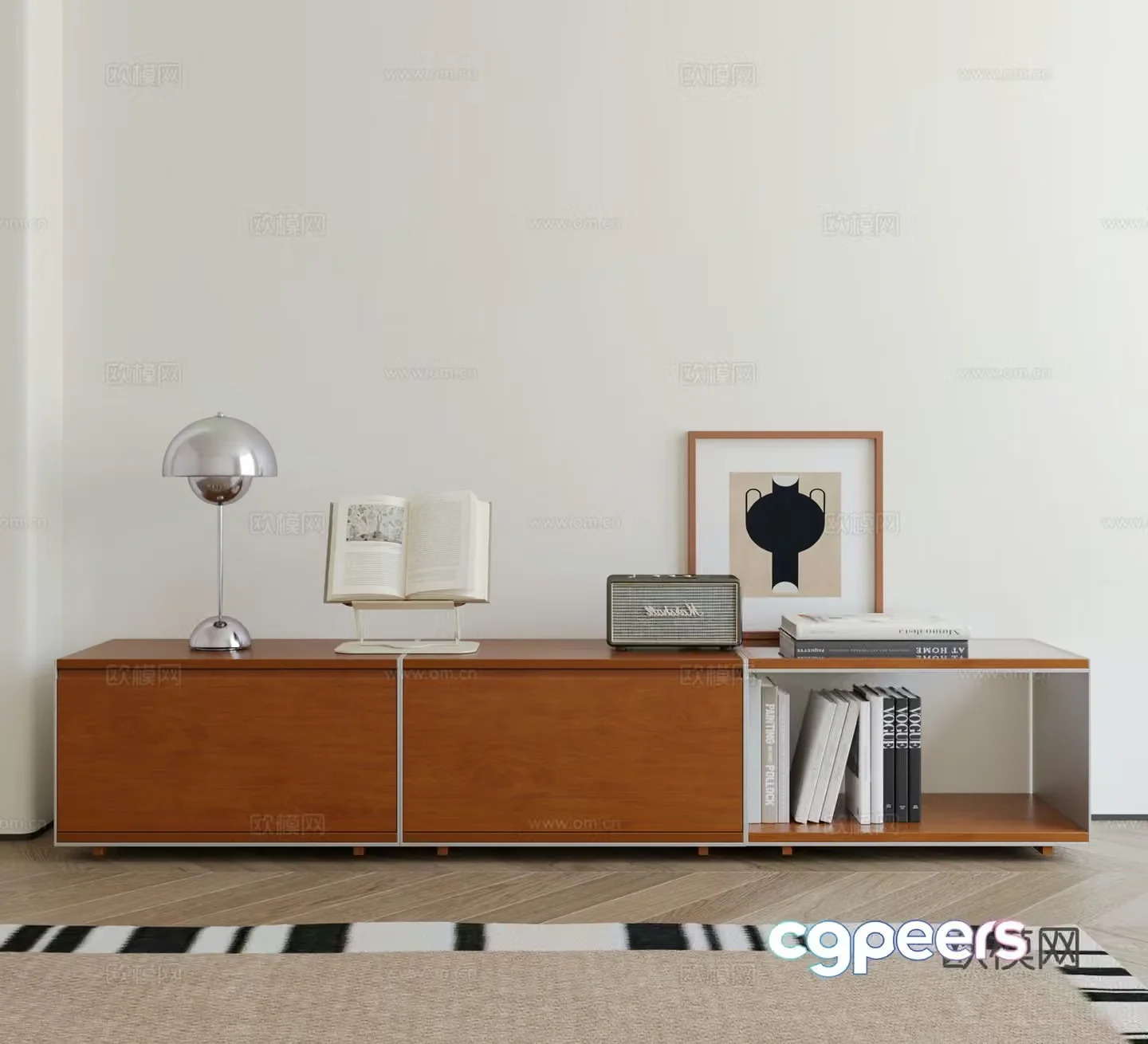 Modern medieval TV cabinet 3d model
