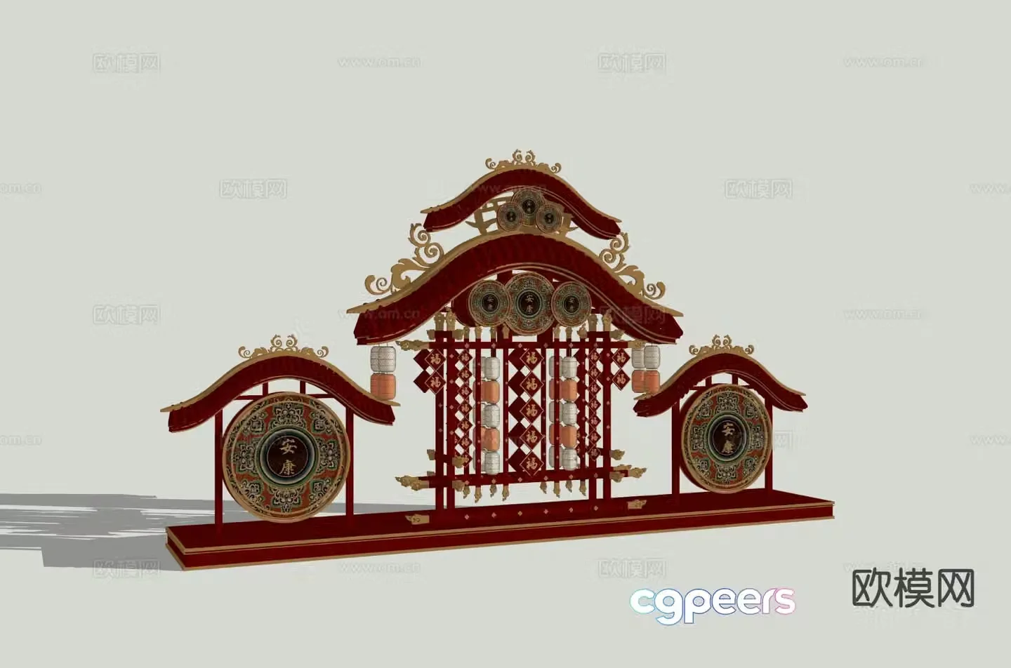 New Chinese style stage presentation ancient style film and television props 3D model