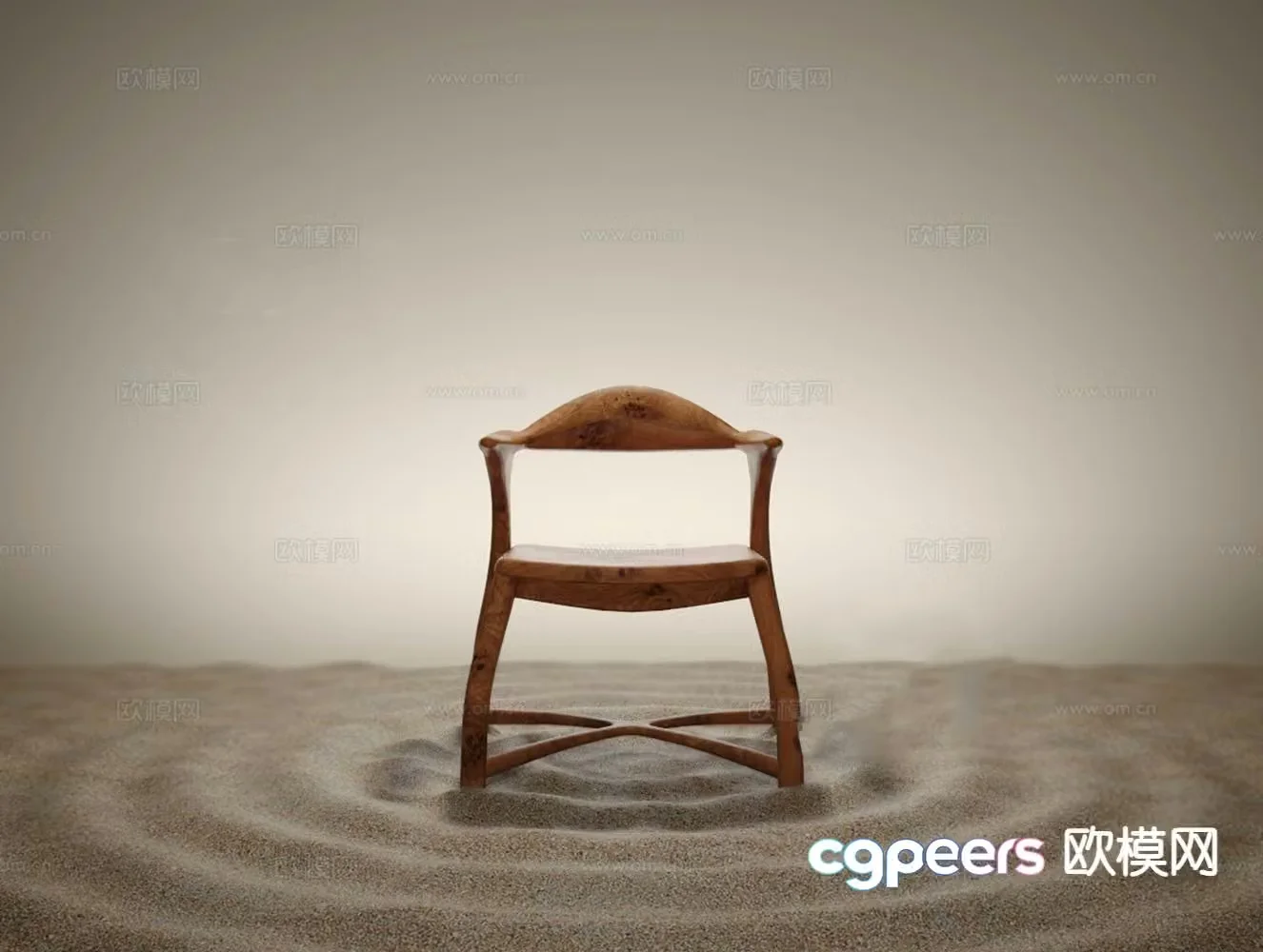 Single chair leisure chair dining chair 3d model