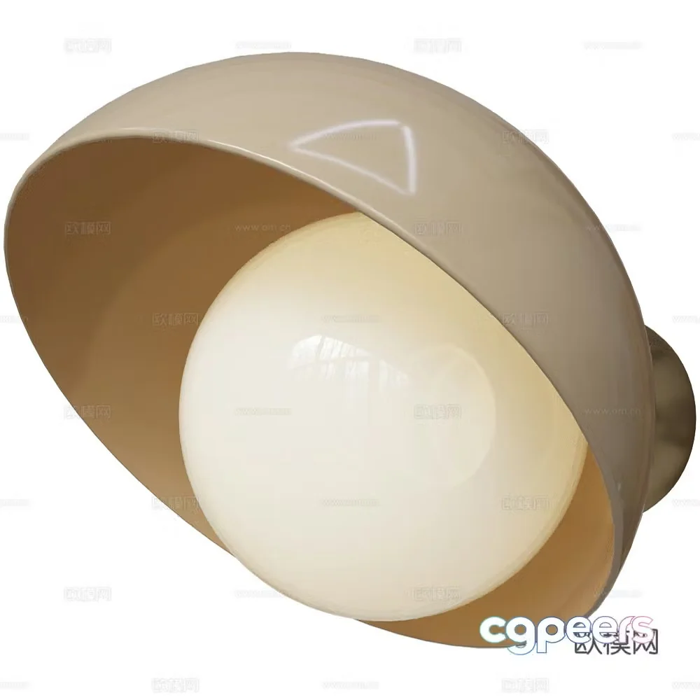 Cream style wall lamp 3d model