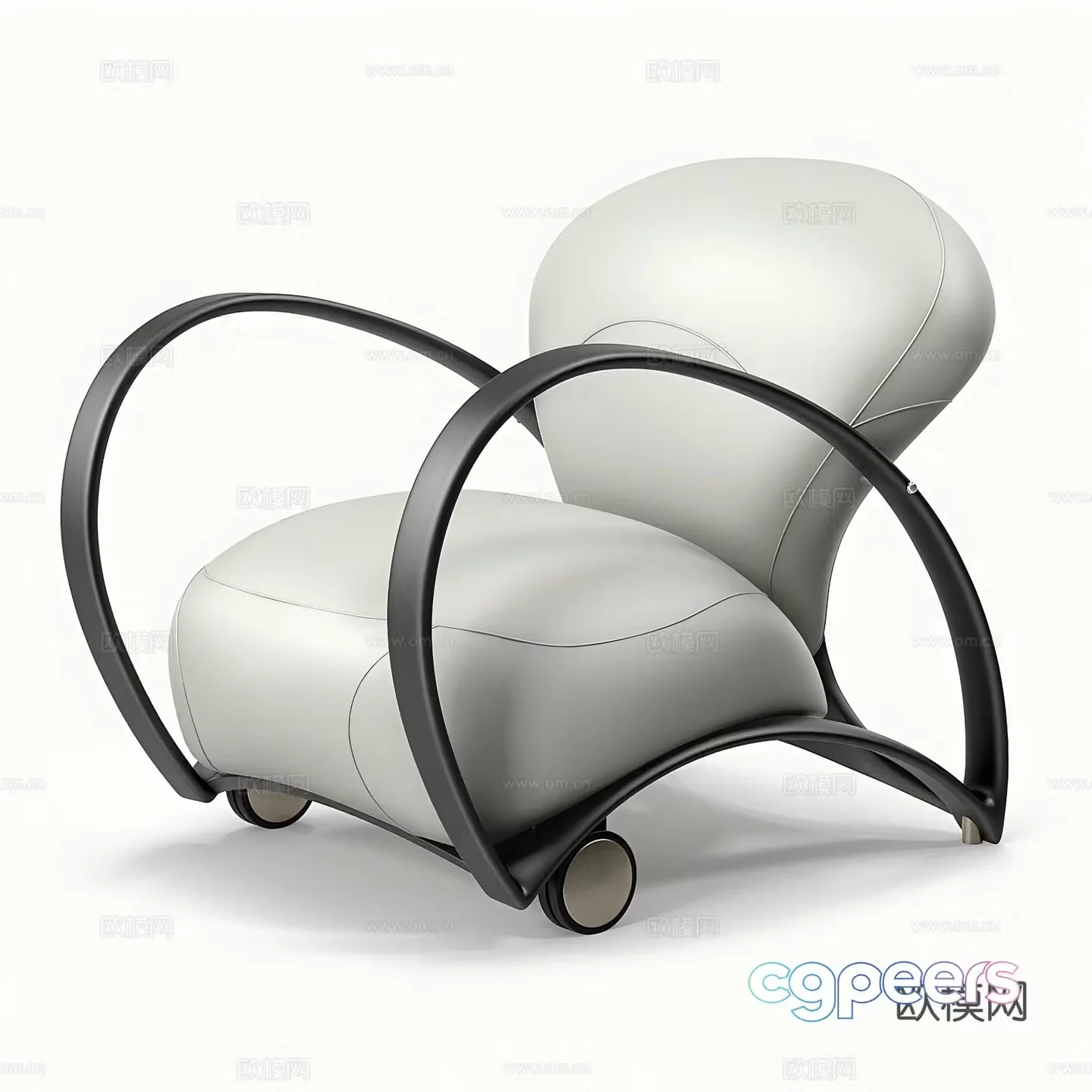 Simple leisure chair Art leisure chair Creative leisure chair Creative single chair Art single chair Armhandle 3d model