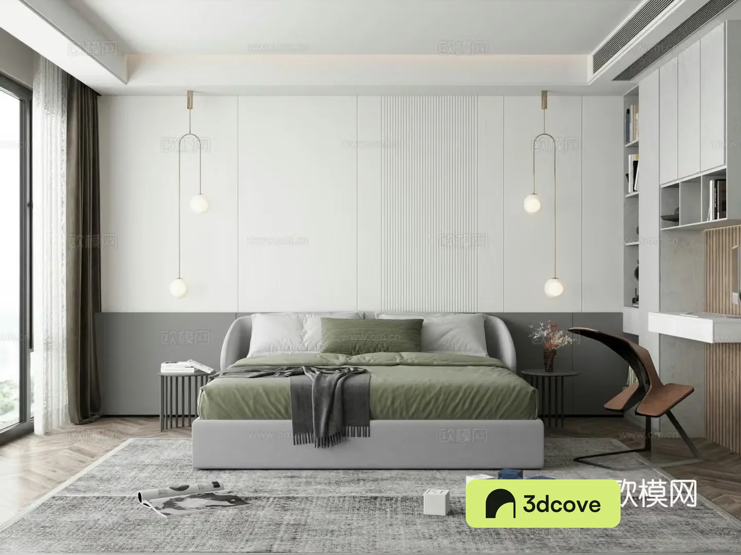 Modern home bedroom master bedroom desk and chair