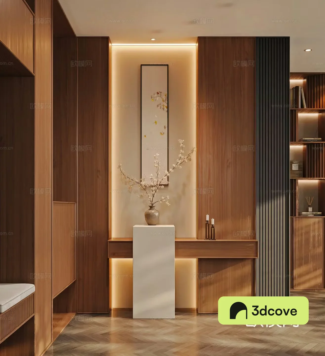 Middle-aged style entrance 3D model