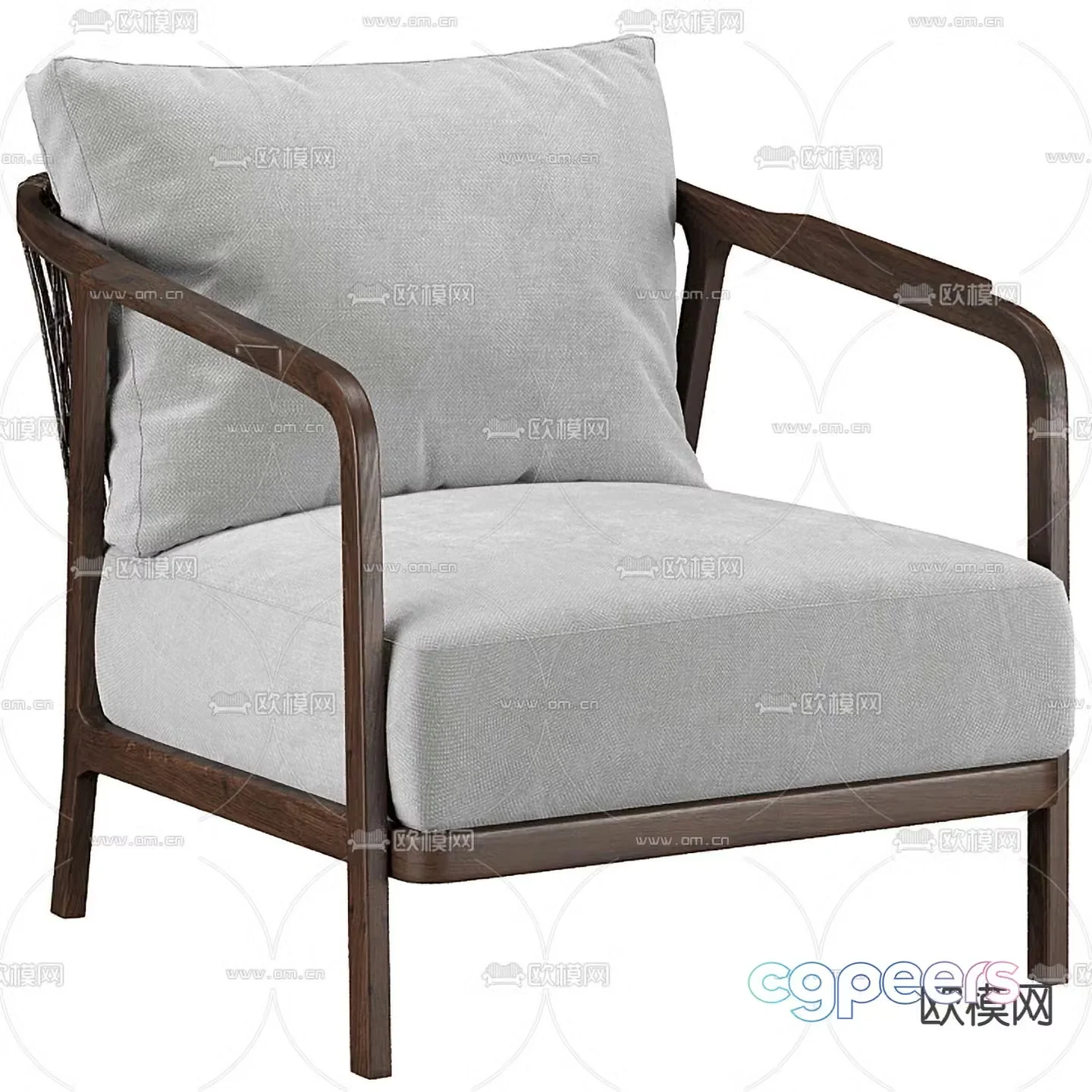 Flexform lounge chair 3d model