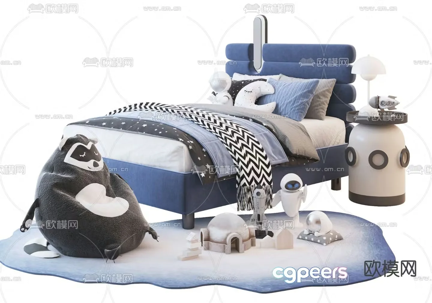 Modern children’s bed child’s bed 3d model