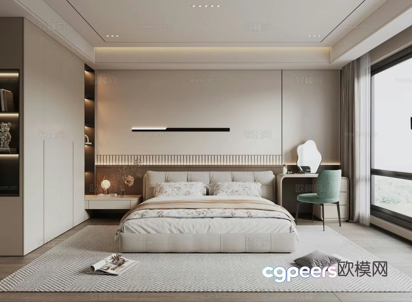Italian style bedroom master bedroom 3d model