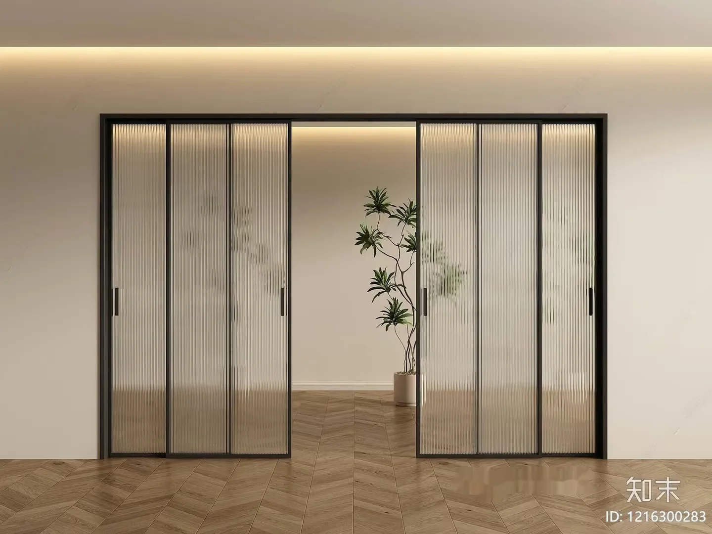 Modern Sliding Doors 3D Model – 15791 – VRAY Render