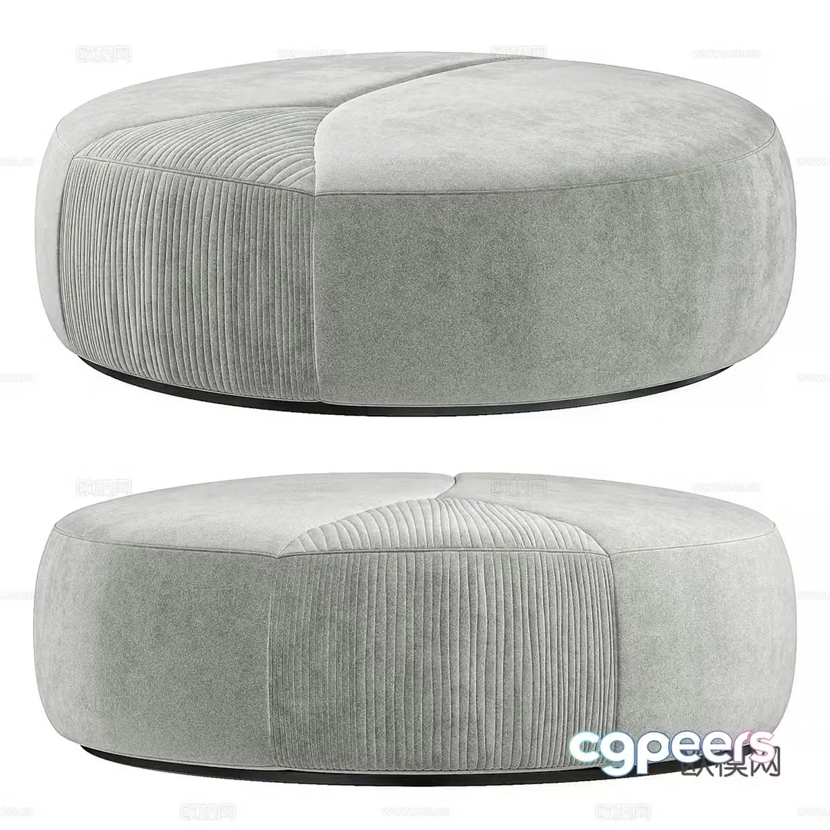 Modern MIRAGE POUF fabric sofa stool 3d model