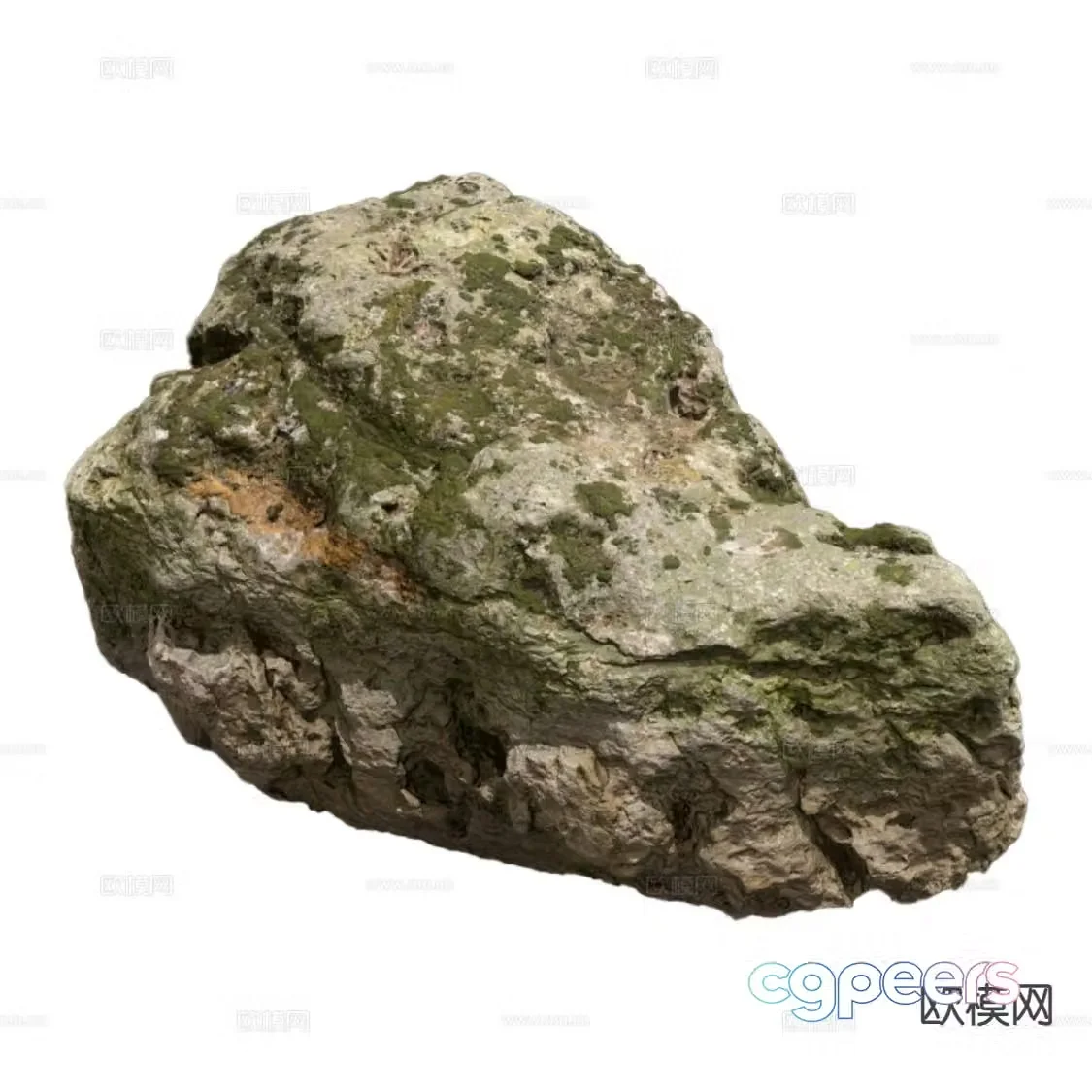 modern stone rock granite 3d model