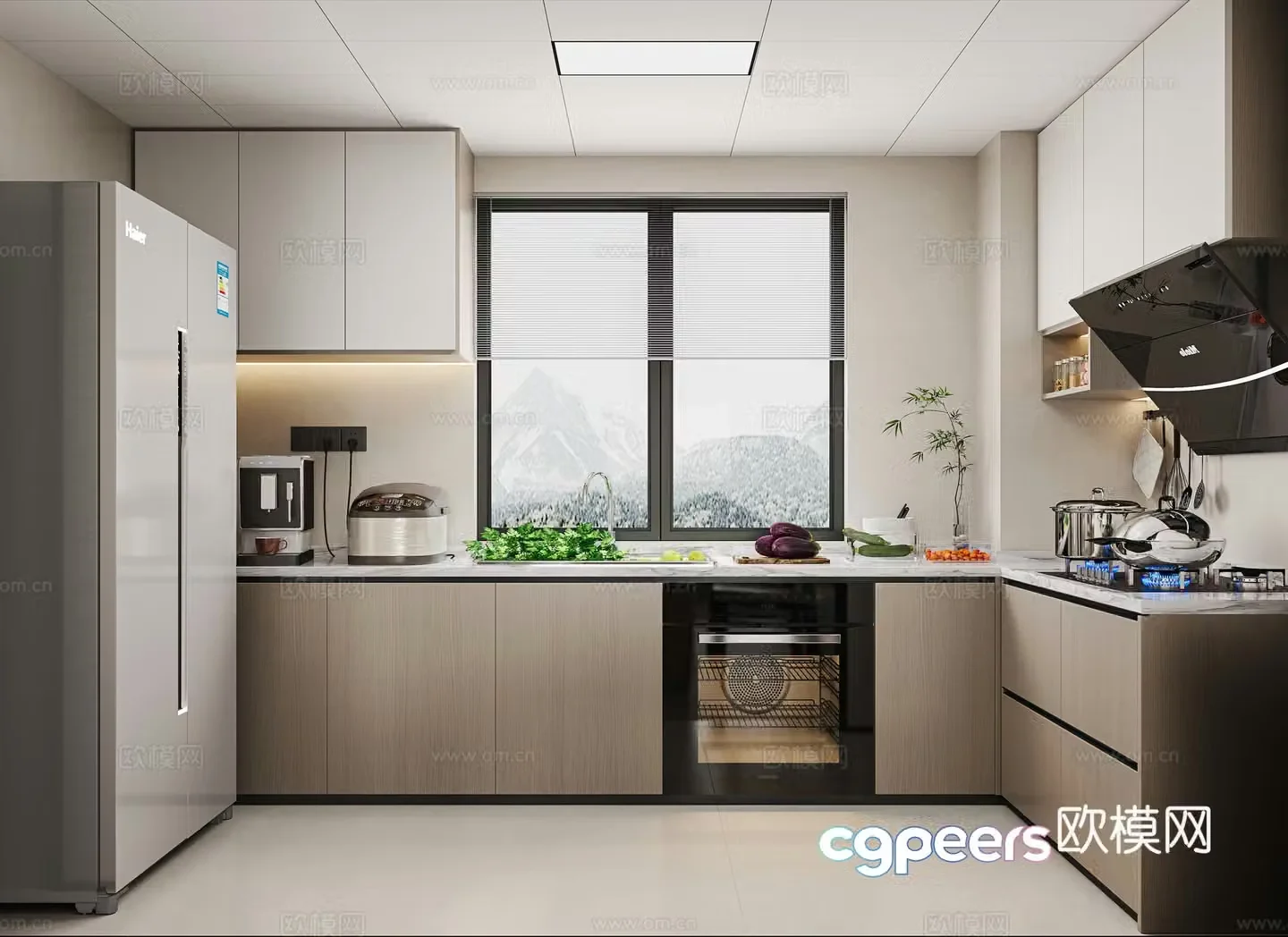 Modern kitchen 3D model 3D model