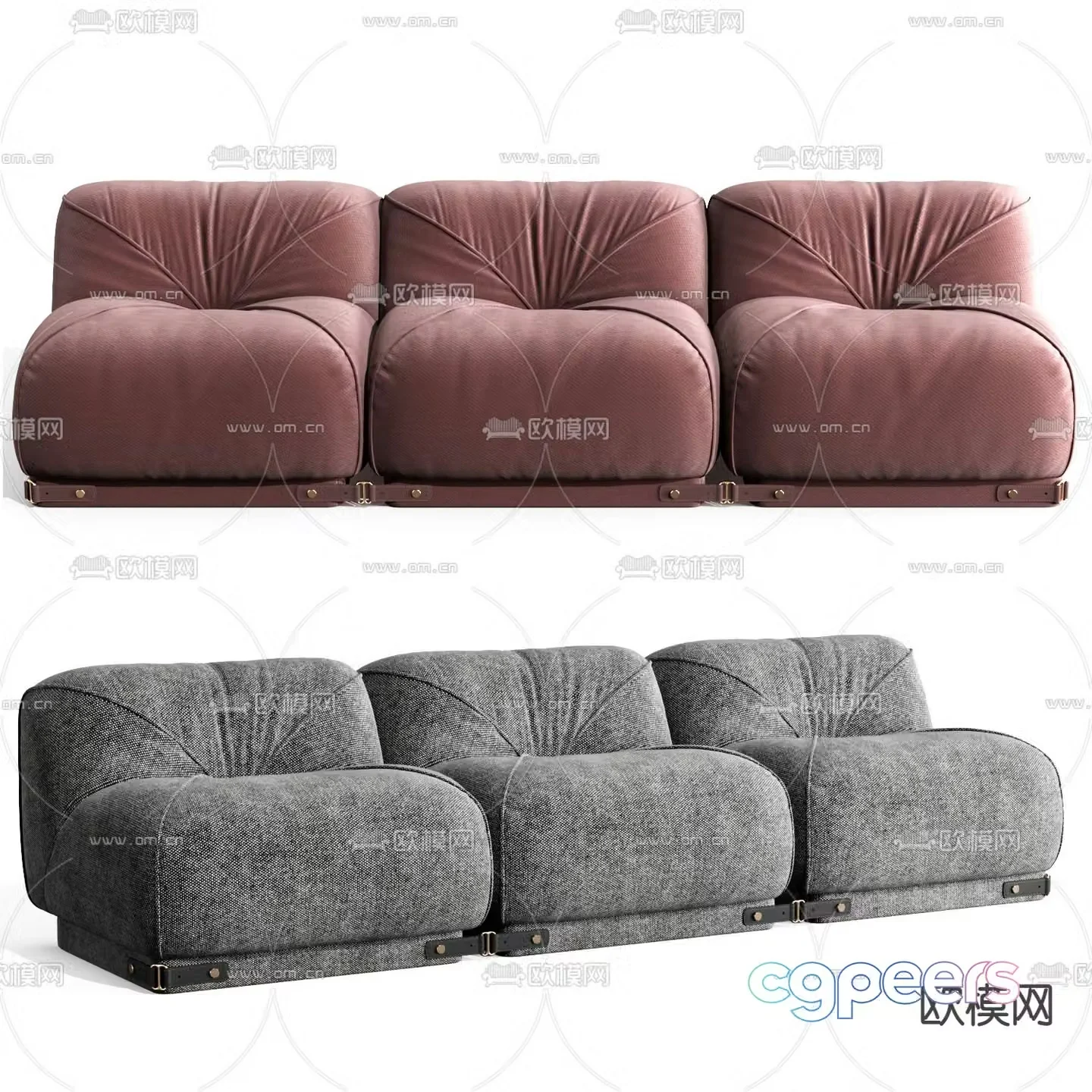 Natuzzi multi-seat sofa 3d model