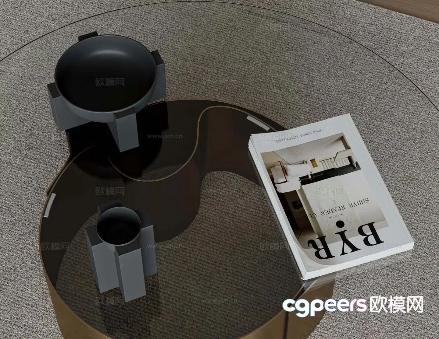 Modern coffee table 3d model
