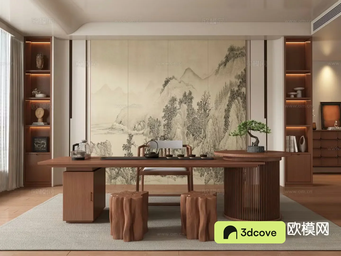 New Chinese style tea room tea tasting area