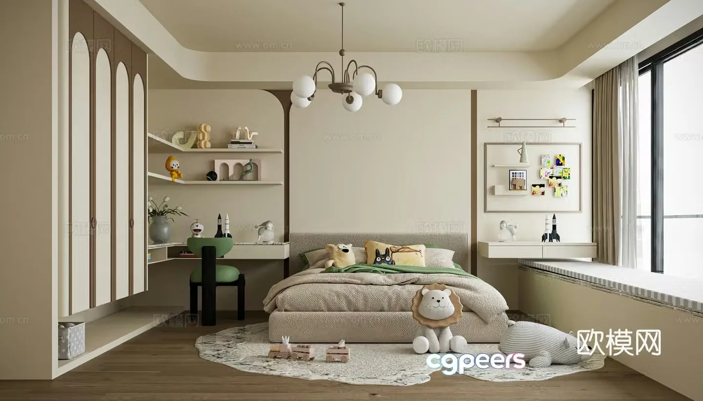 Modern children’s room 3d model