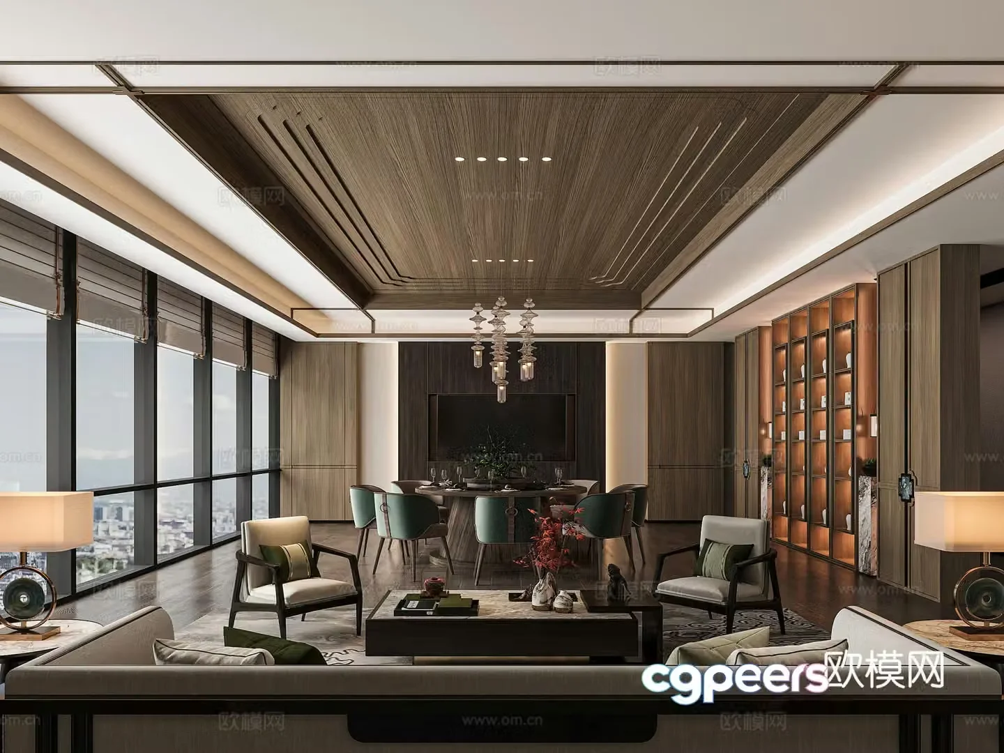 New Chinese restaurant private room 3D model
