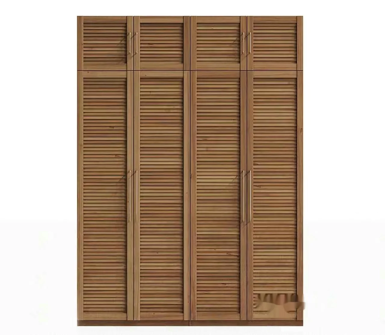A Wooden Closet With Slatted Doors 3D Model – 10408 – VRAY Render