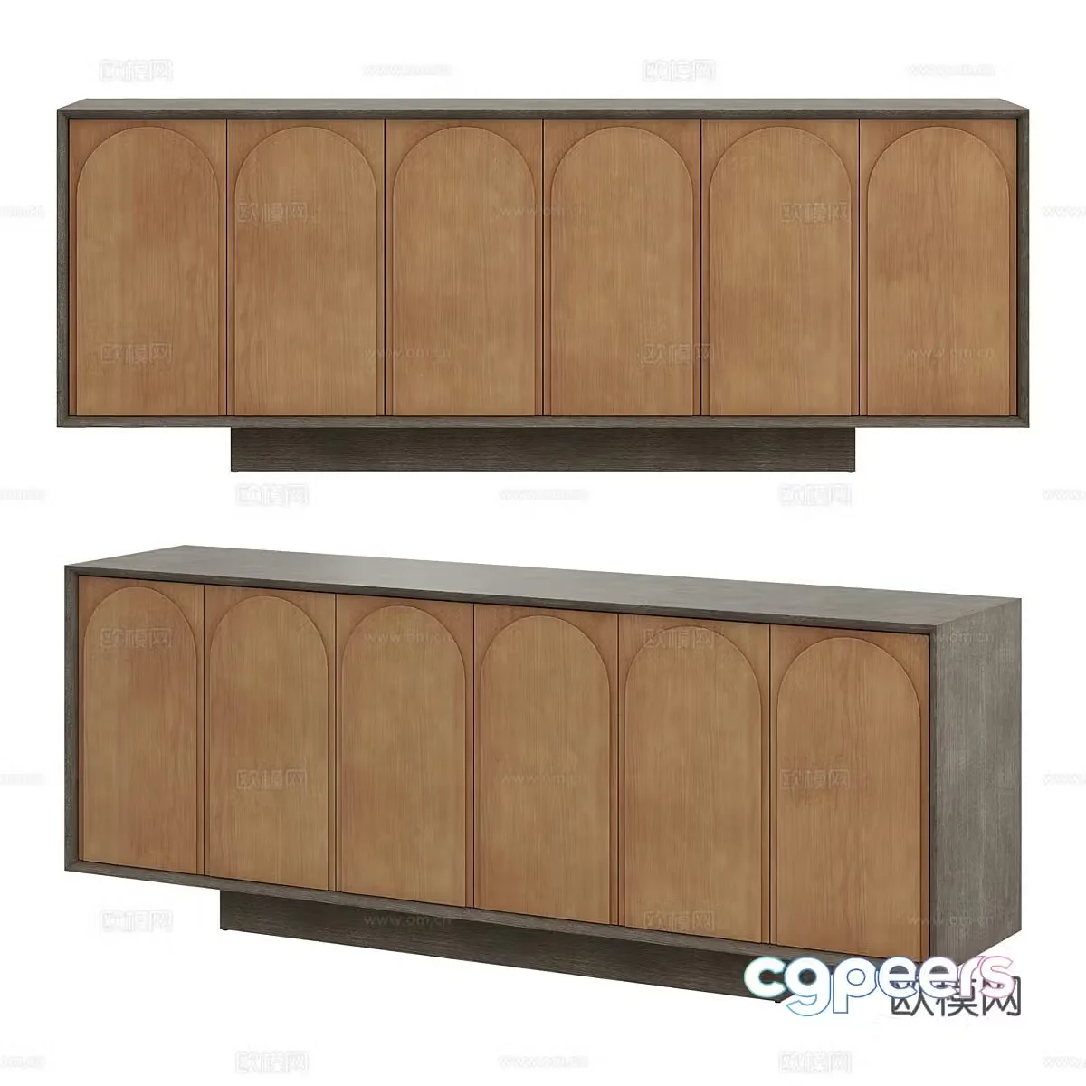 Wabi-sabi entrance cabinet 3d model