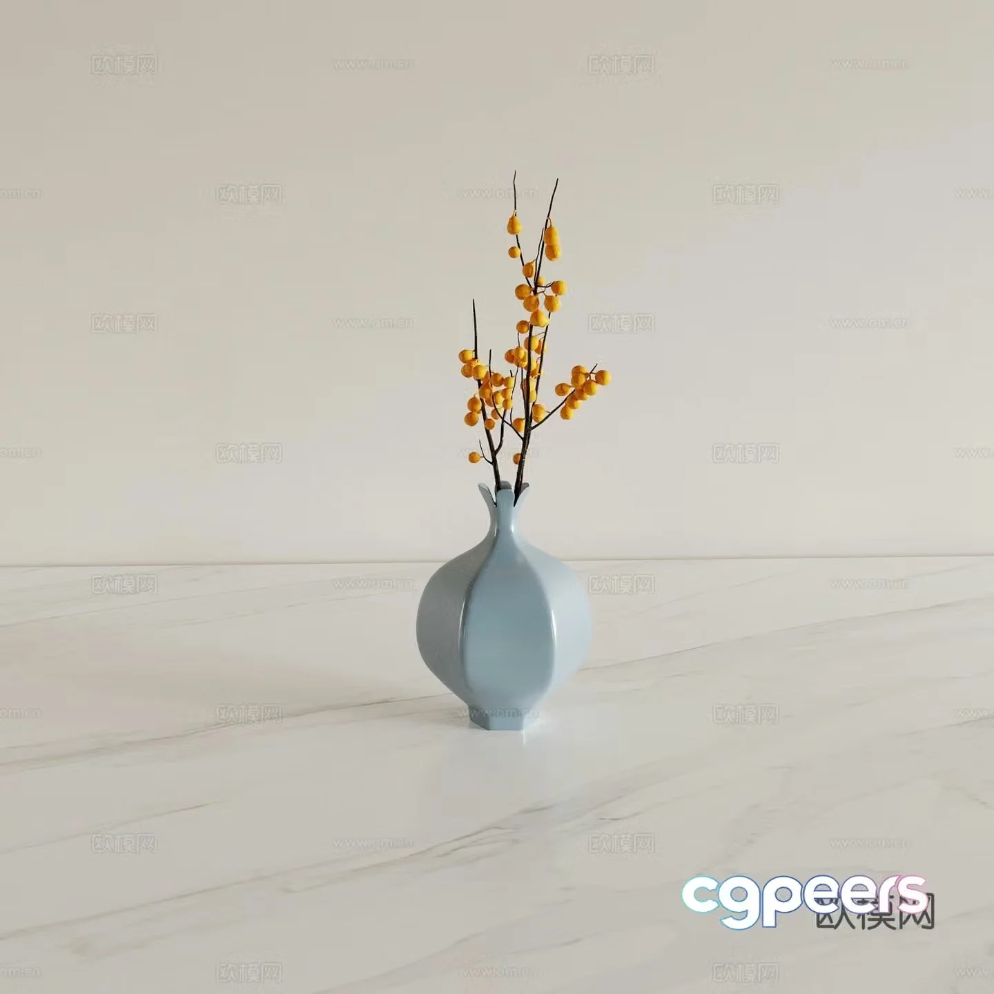 Vase Flower Art Flower Arrangement 3D Model