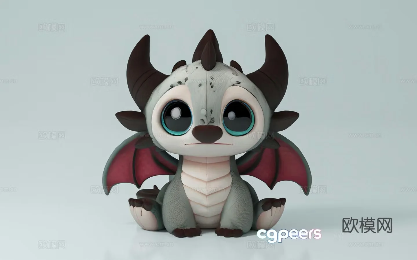 Dragon Flying Dragon Cartoon Animal Doll Toy Sculpture Ornament Props Beauty Decoration 3D Model