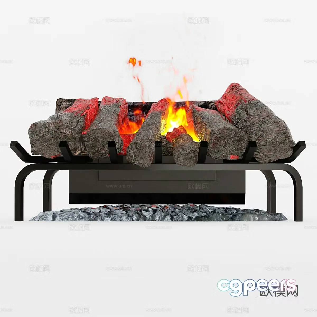 Modern minimalist fireplace fireplace minimalist fireplace decorative fireplace 3d model