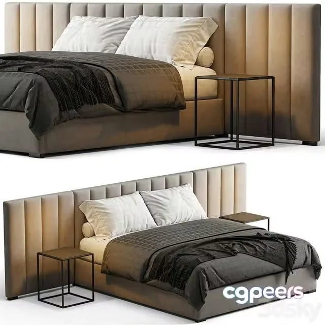 3ds Max Free – MODENA FABRIC VERTICAL EXTENDED BED