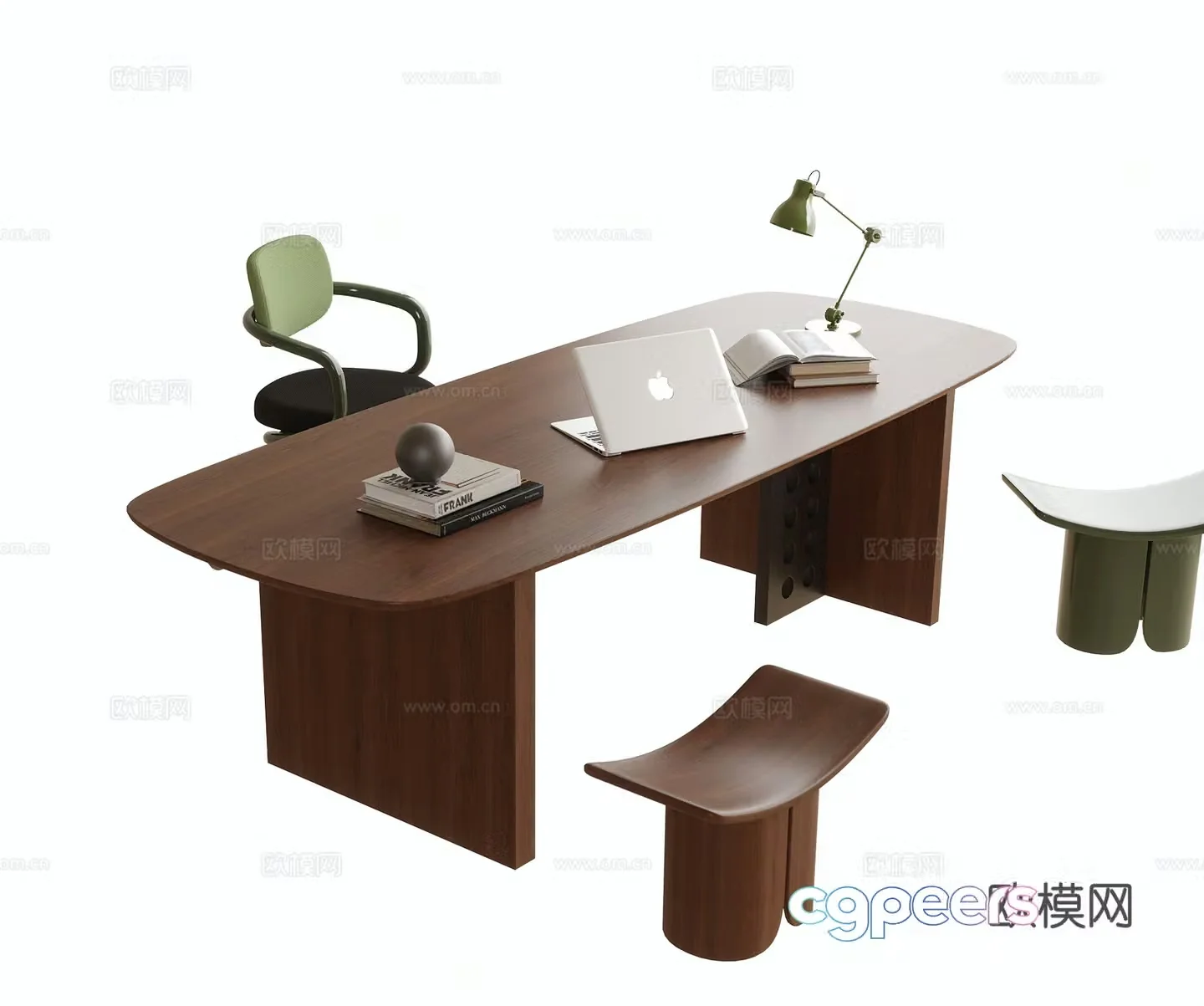Modern desk chair desk stool 3d model