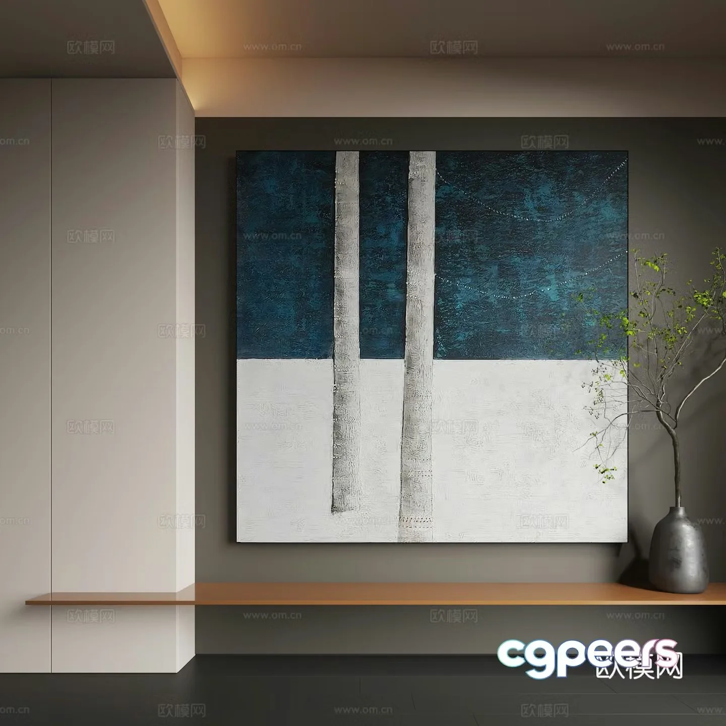 Modern hanging paintings Modern decorative paintings Abstract painting Living room hanging paintings 3d model