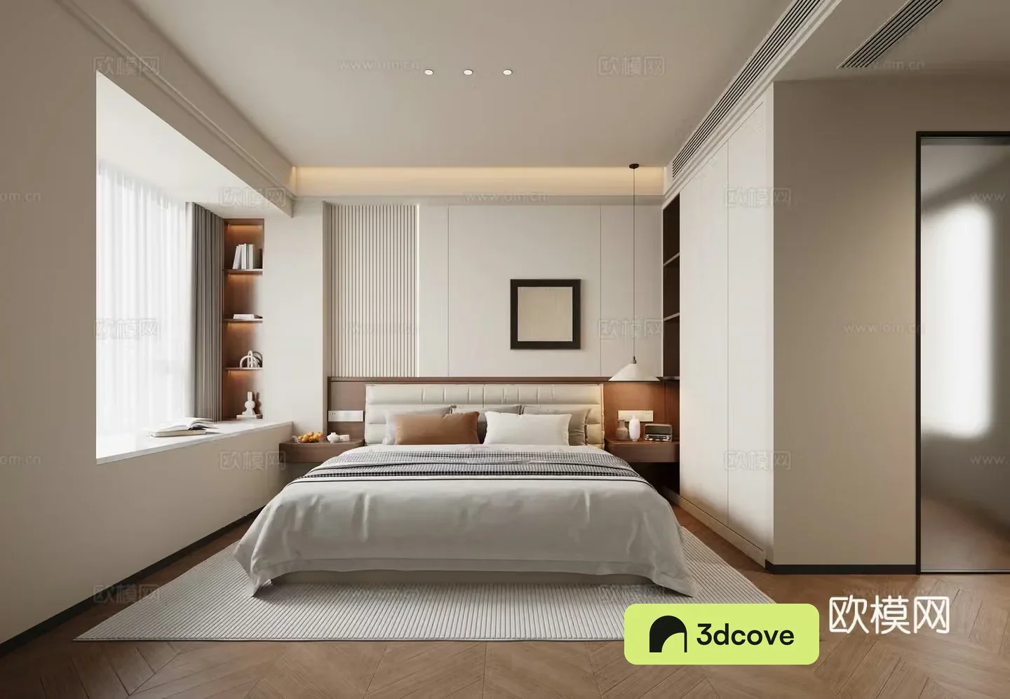 Middle-aged bedroom 3d model