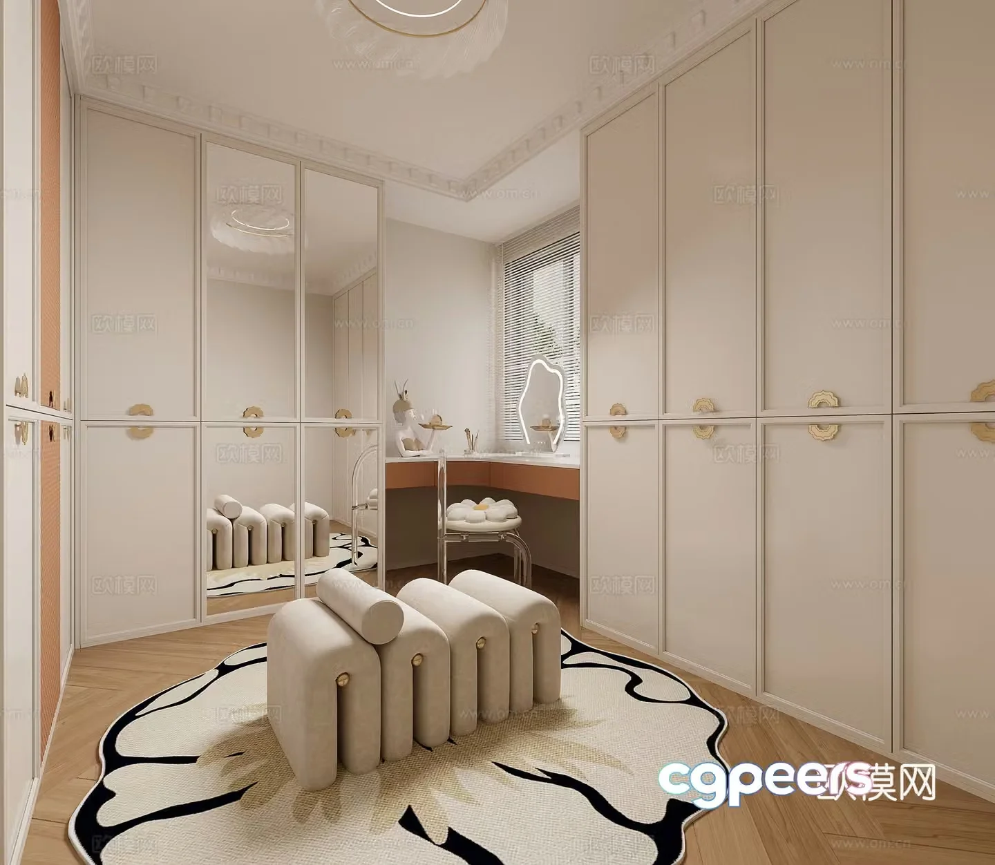 French cloakroom 3d model