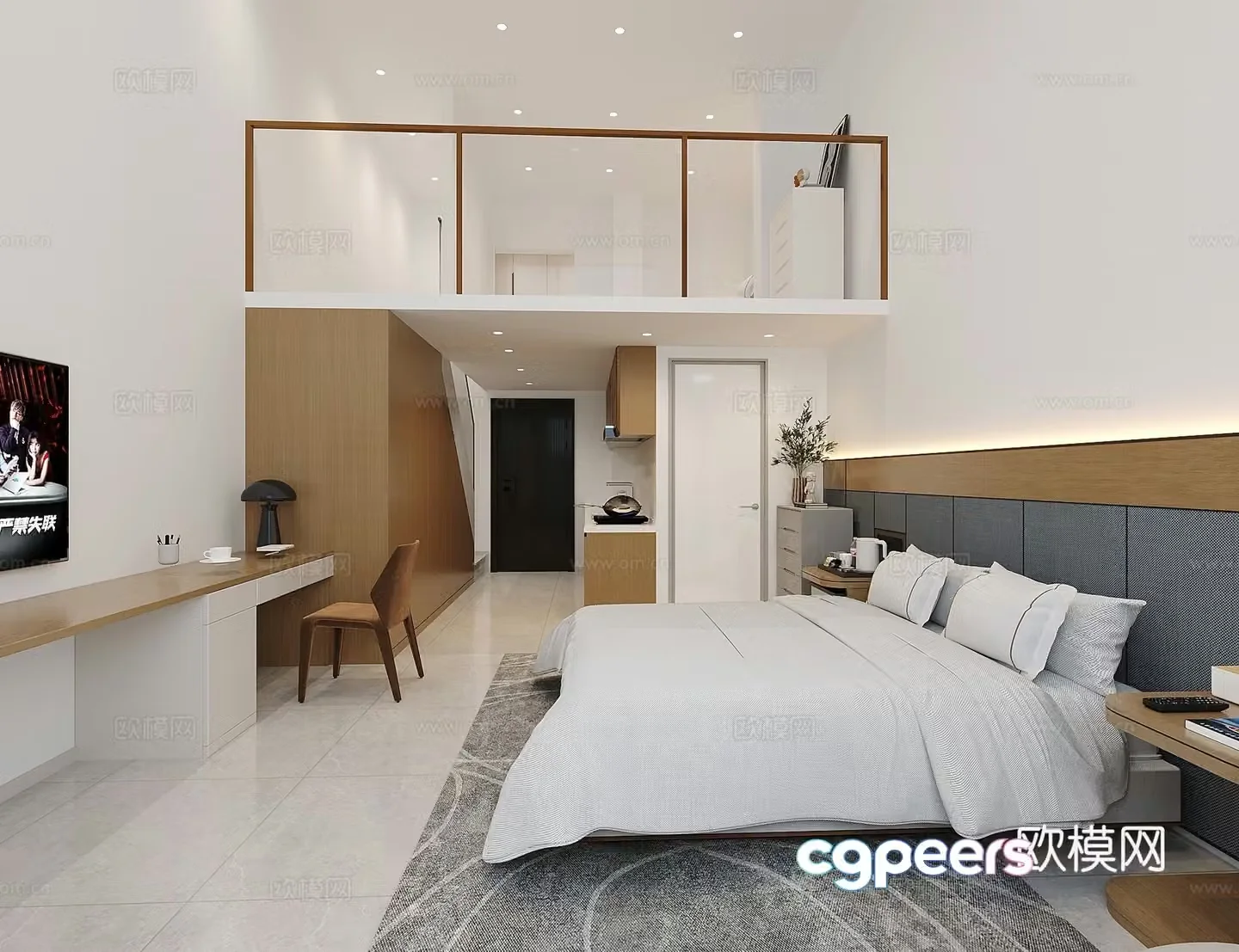 Modern duplex apartment 3d model