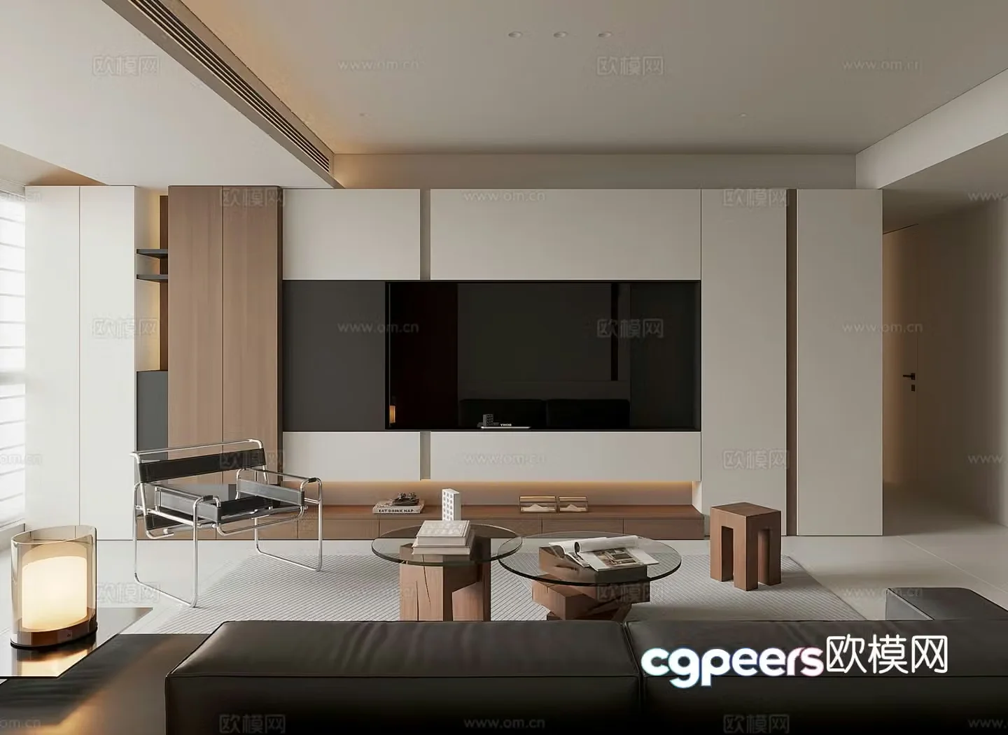 Modern home living room 3d model