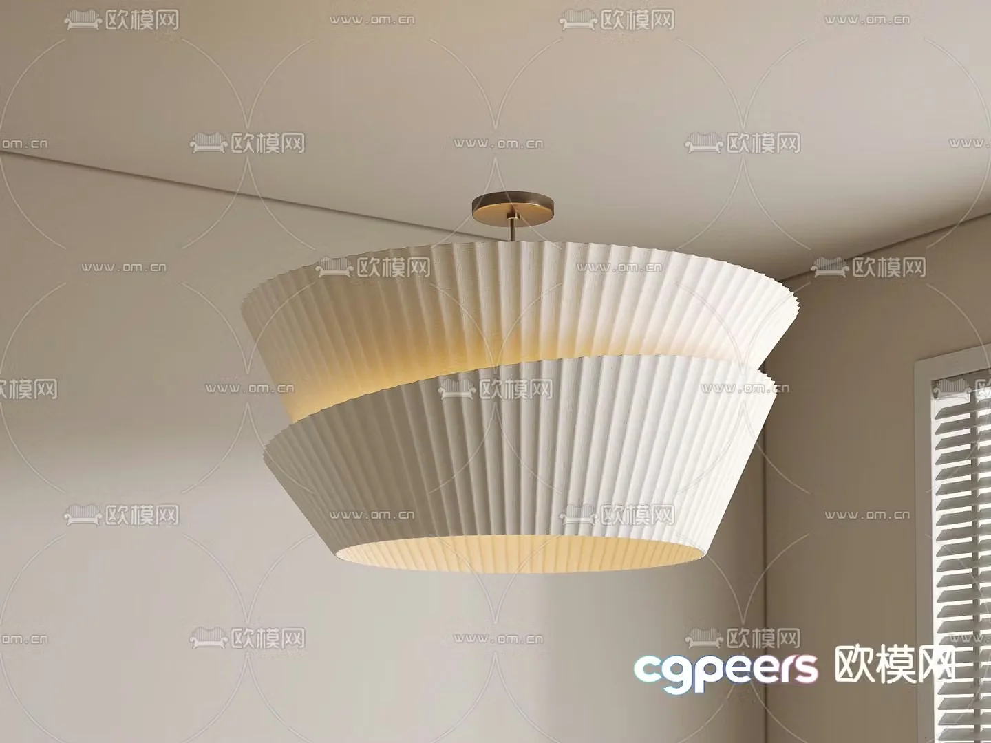 French Chandelier Creamy Chandelier 3d Model