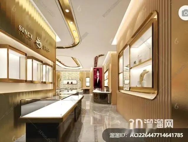 A Modern Jewelry Store 3D Model – 3609 – VRAY Render
