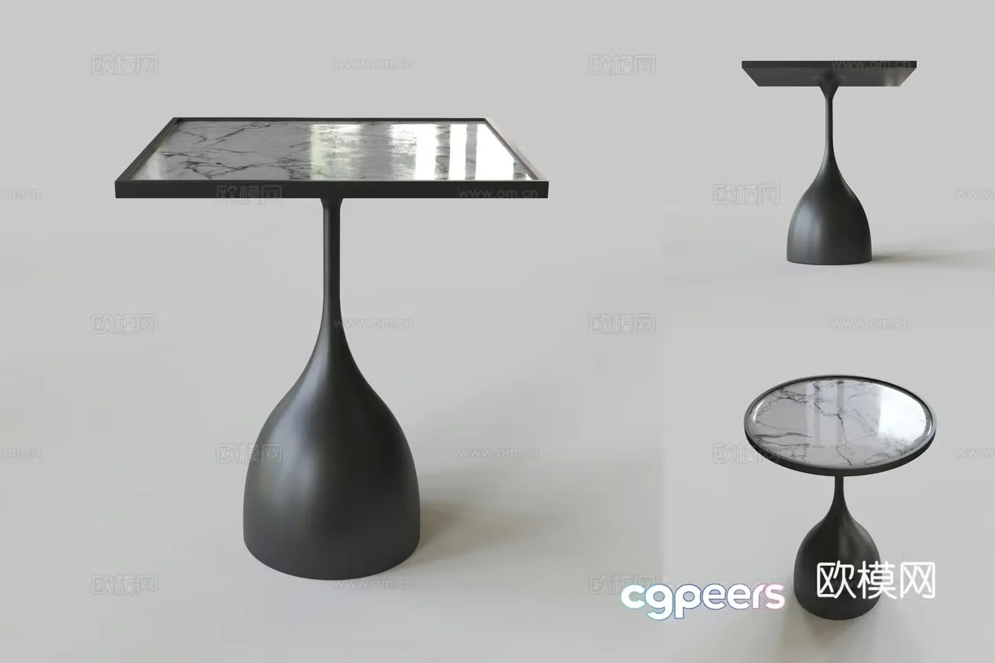 Modern side table 3D model