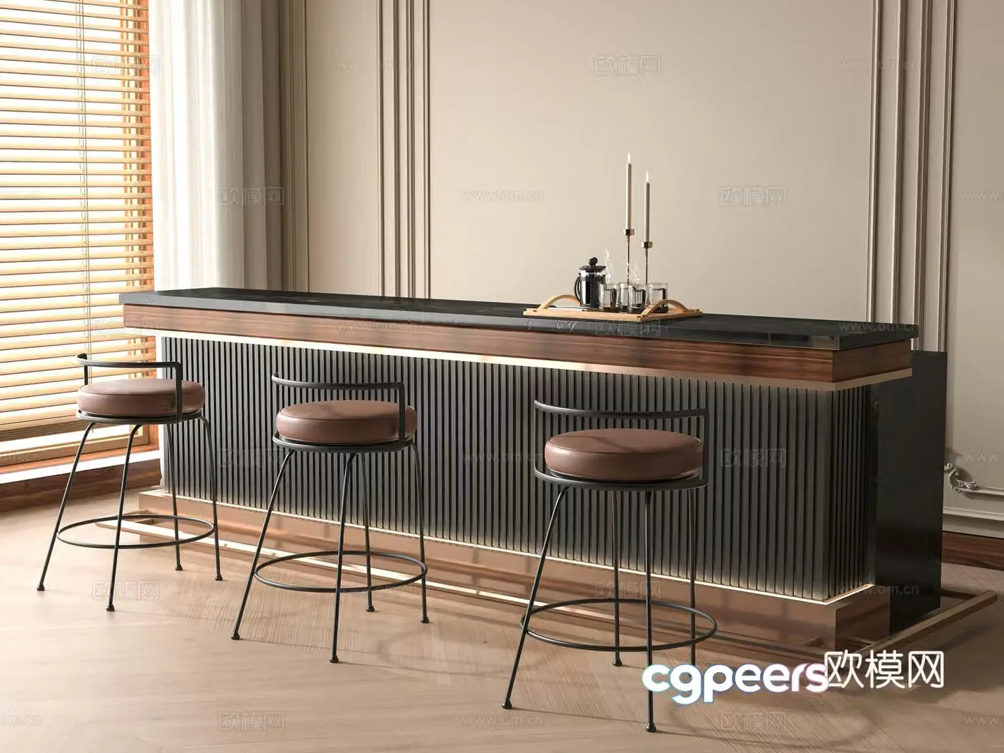 Modern bar 3d model
