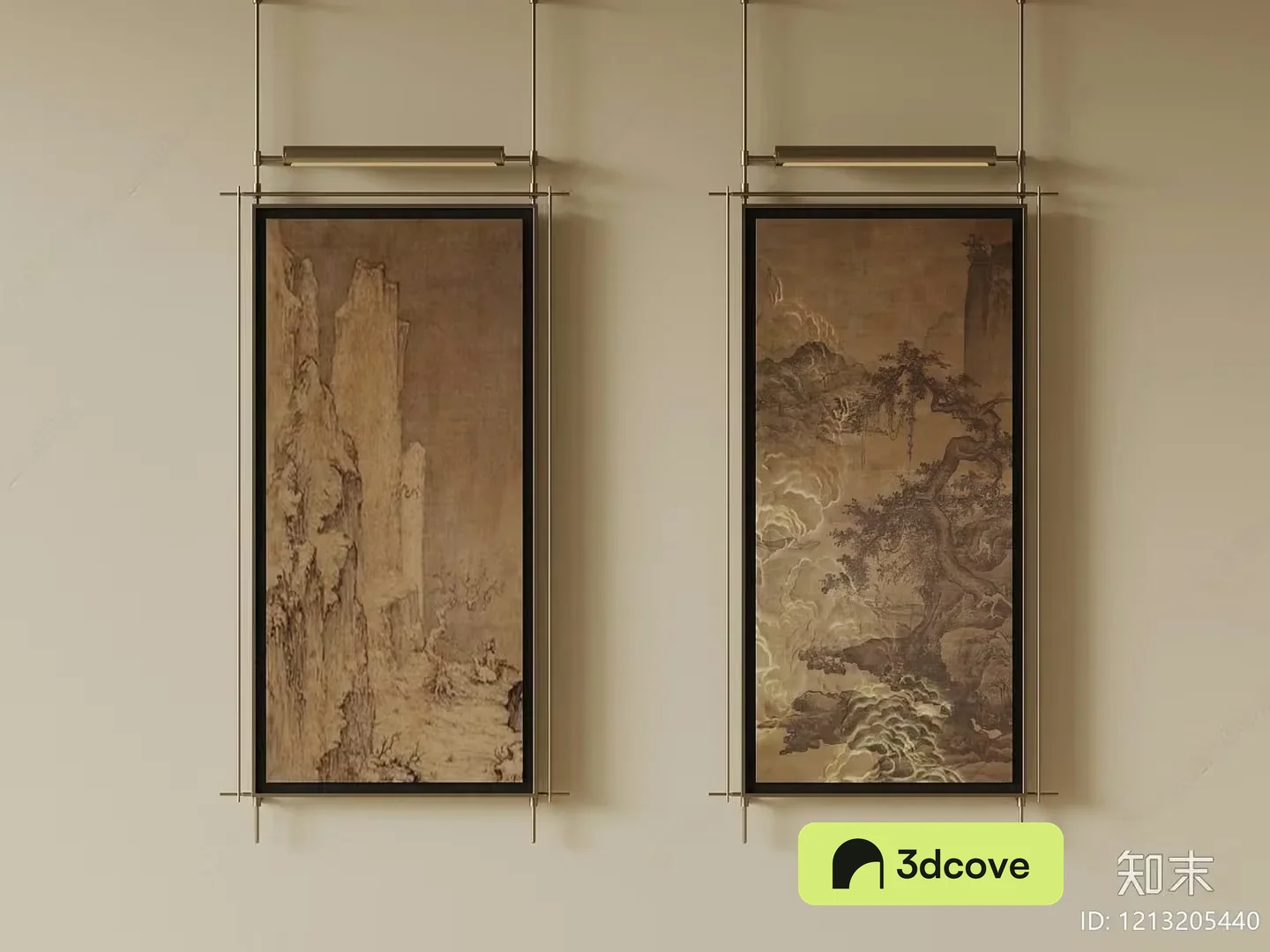 A Pair Of Asian-Style Paintings