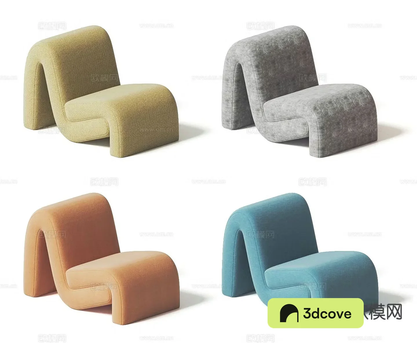 Modern single sofa d model