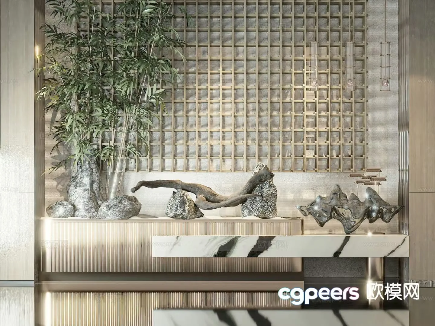 Landscape sketch indoor landscaping 3d model