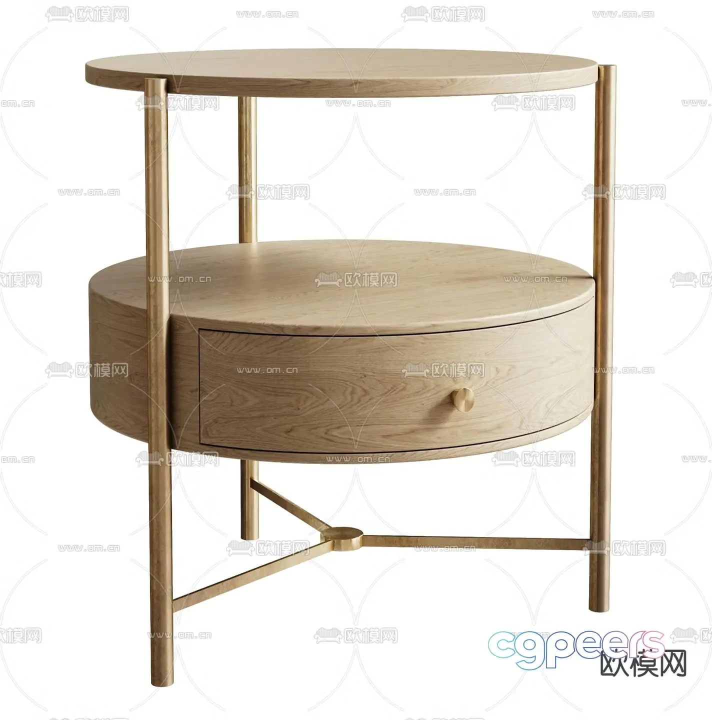 Modern bedside table 3d model