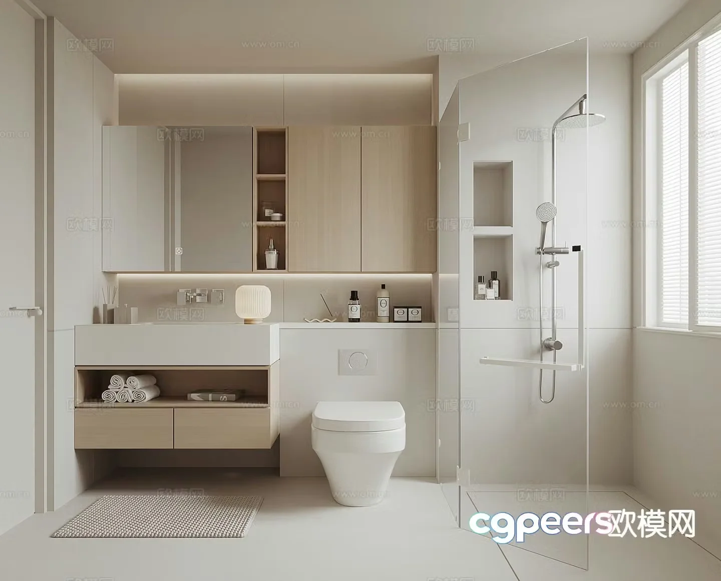 Modern bathroom bathroom 3d model