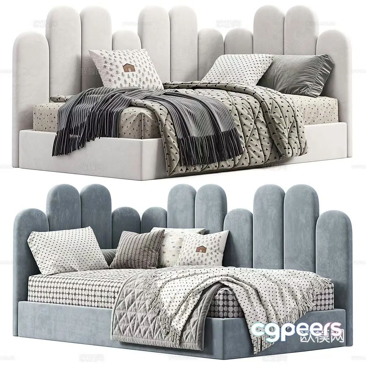 Modern children’s bed finger sofa bed 3D model