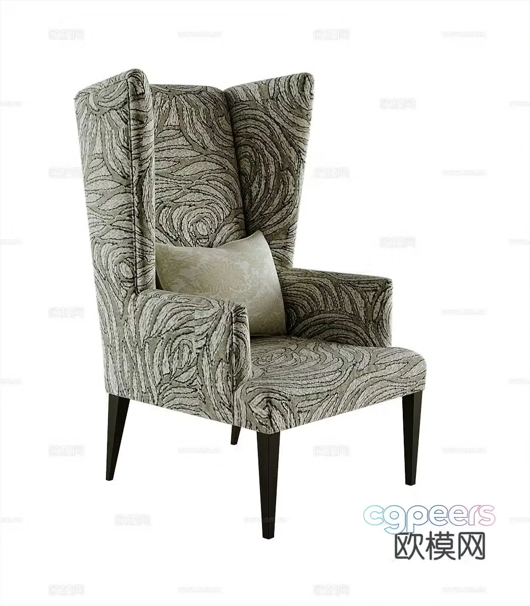 American chair leisure chair 3d model