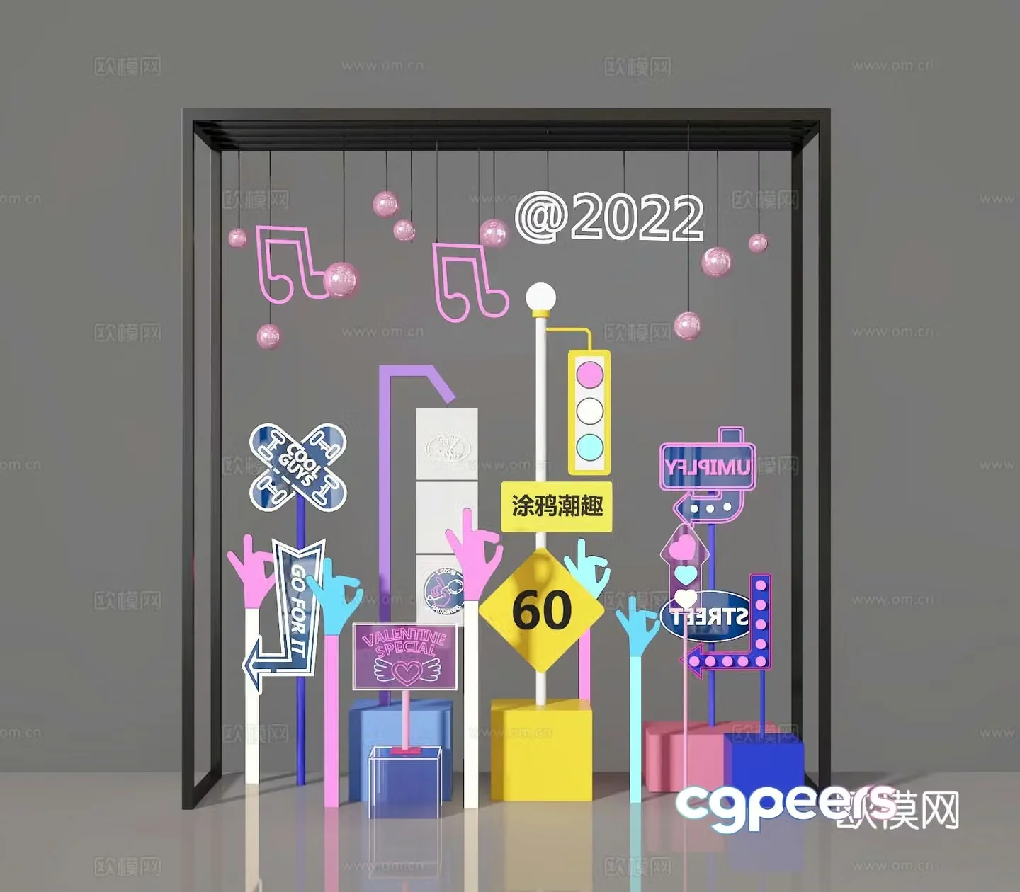 Internet celebrity beauty display commercial beauty display 3D model