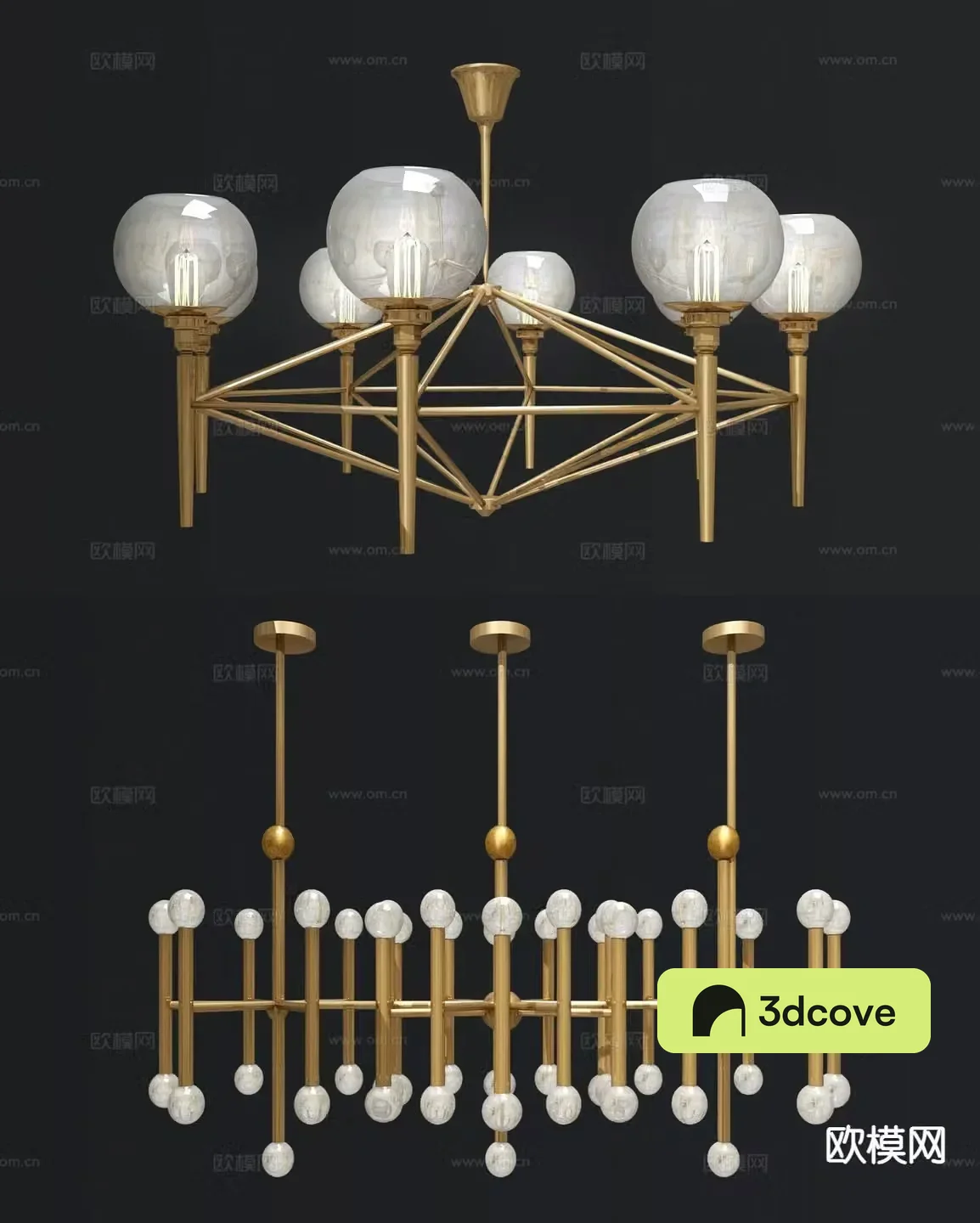 Light luxury chandelier multi-head chandelier