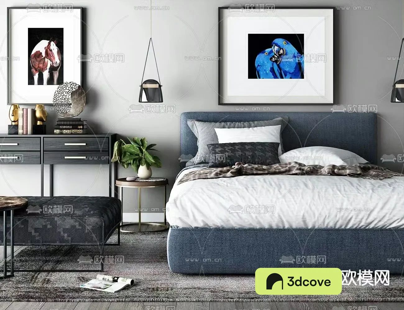 Modern single bed boy bed