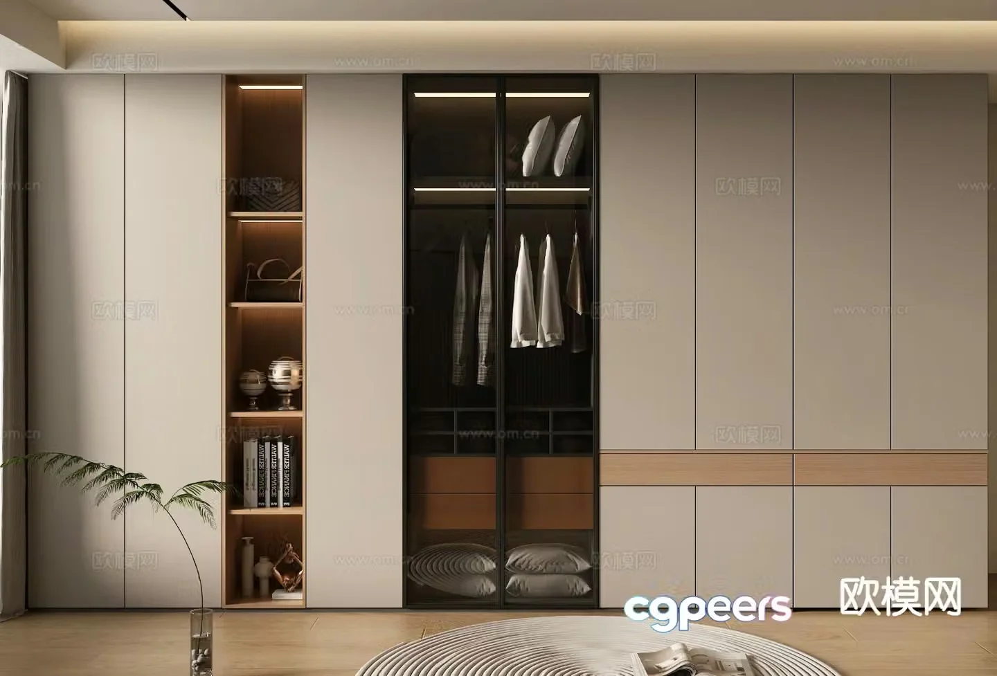 modern wardrobe wardrobe 3d model