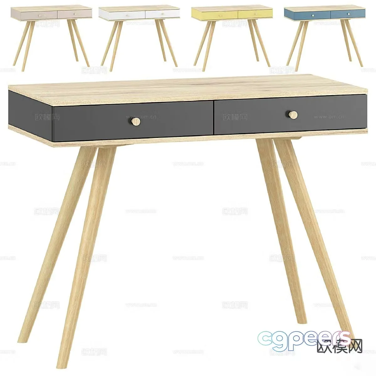 Nordic desk desk 3d model