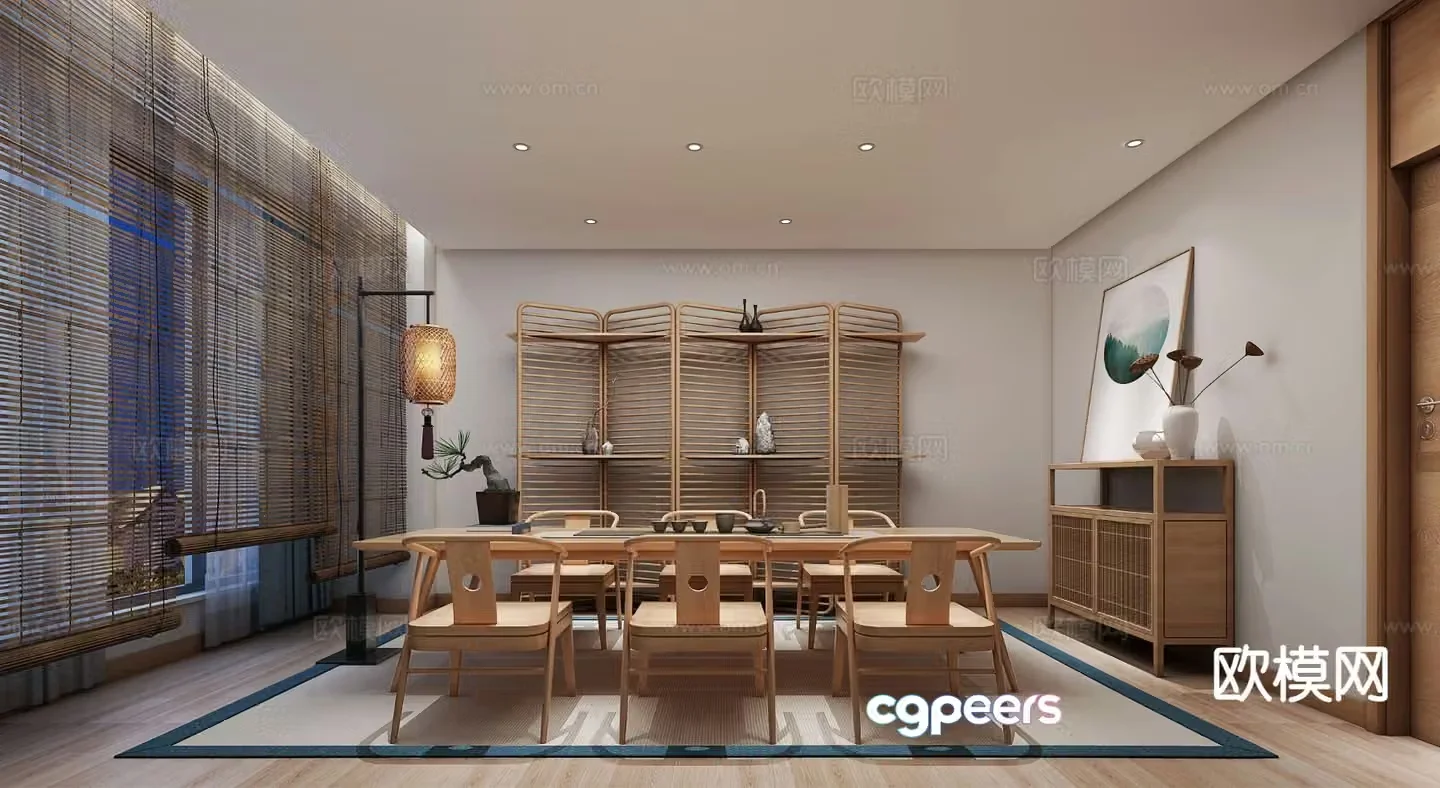 New Chinese tea room 3d model