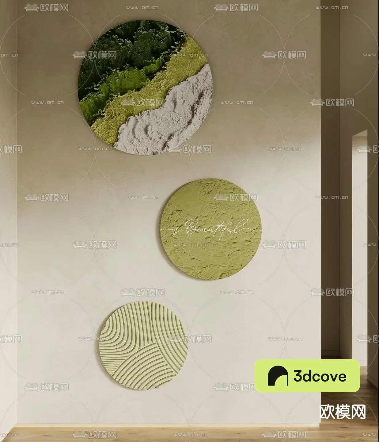 Circular decorative painting Texture painting Abstract painting