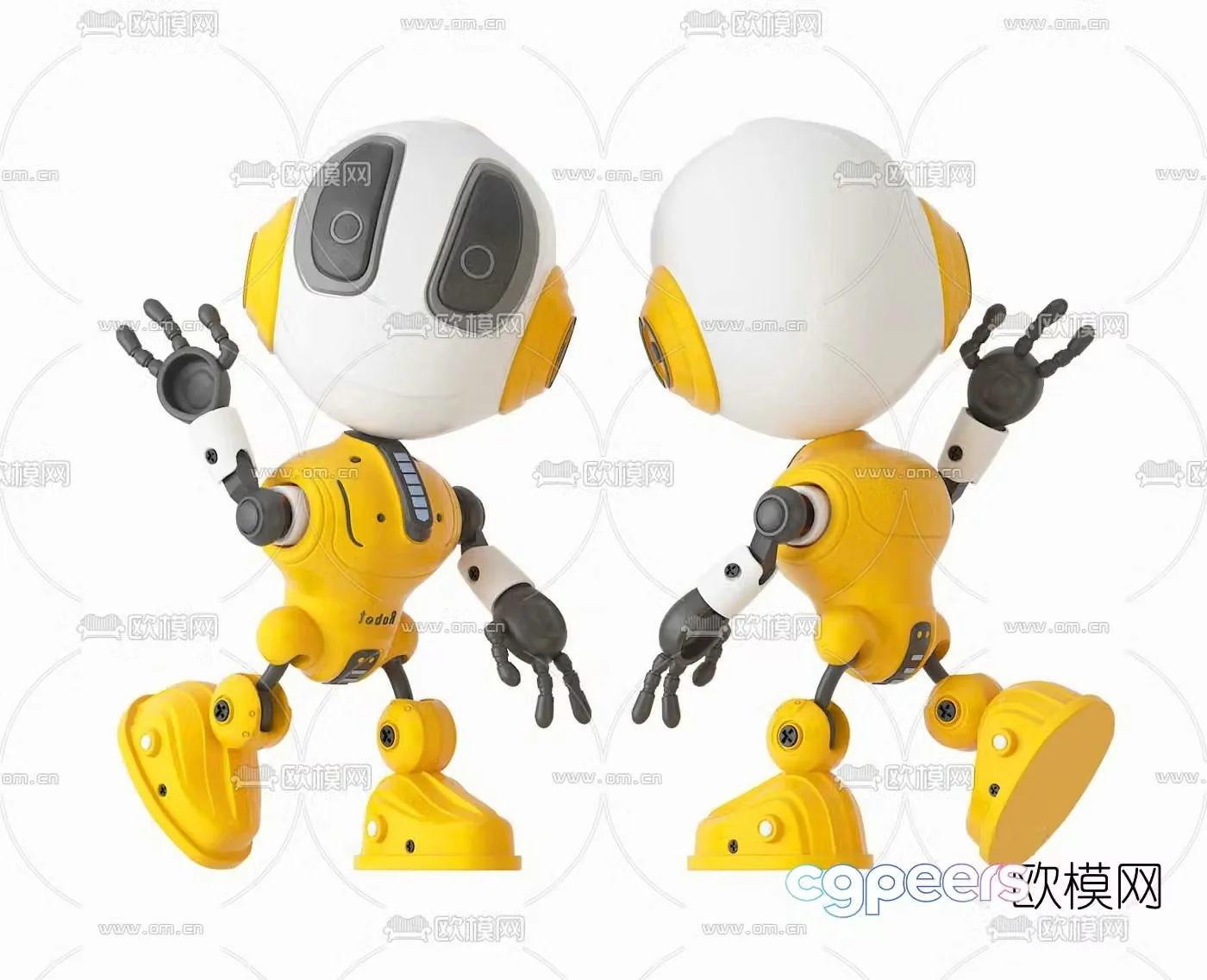 Modern children’s robot toy 3d model